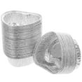 thumbnail image 1 of LOLIPPYY 50pcs Heart Shaped Baking Cups Disposable Aluminum Foil Cups Tart Mini Pie Dessert Cake Pans for BBQ Outdoor Picnic and Travel, 1 of 7