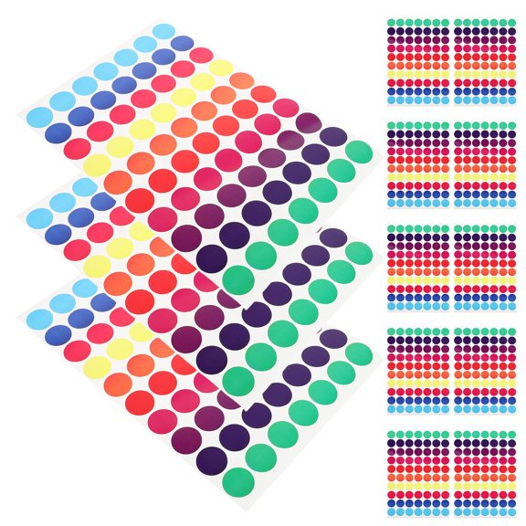 LOLIPPYY 50pcs Kraft Sticker Paper Circle Stickers Self Adhesive For Writable Surface Classroom Use