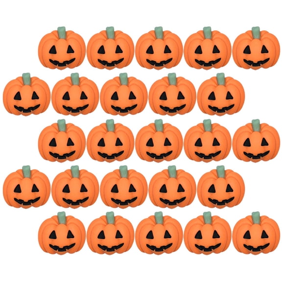 LOLIPPYY 50pcs Mini Pumpkin Beads for Crafts, Fall Decor, Accessories, Perfect for Crafting and Seasonal Projects