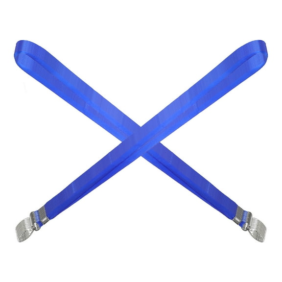 LOLIPPYY 50pcs Name Tag Lanyards Blue Polyester For Office Staff And Students