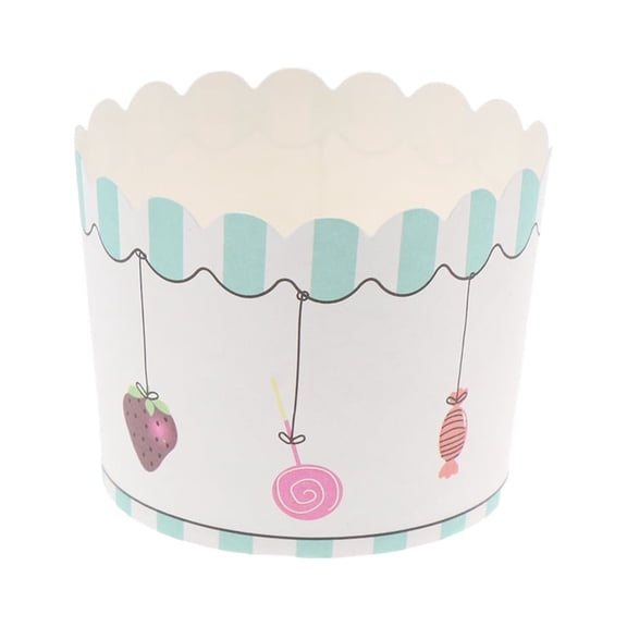 LOLIPPYY 50pcs Paper Cake Cup Multi Paper Oven Safe Baking Cups for Tea Parties