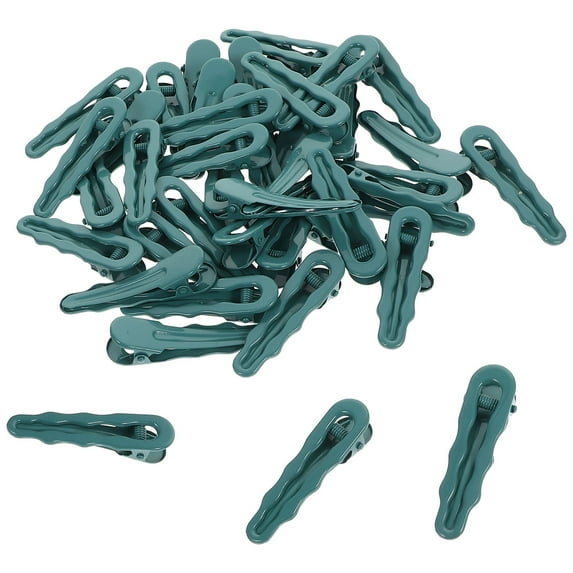 LOLIPPYY 50pcs Sectioning Clips for Hair Styling Accessories in Sky-blue Metal