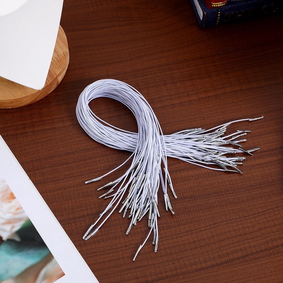 LOLIPPYY 50 Pcs White Elastic Bands for Masks, Polypropylene Sewing Supplies, Clothing Accessories for Home Crafts