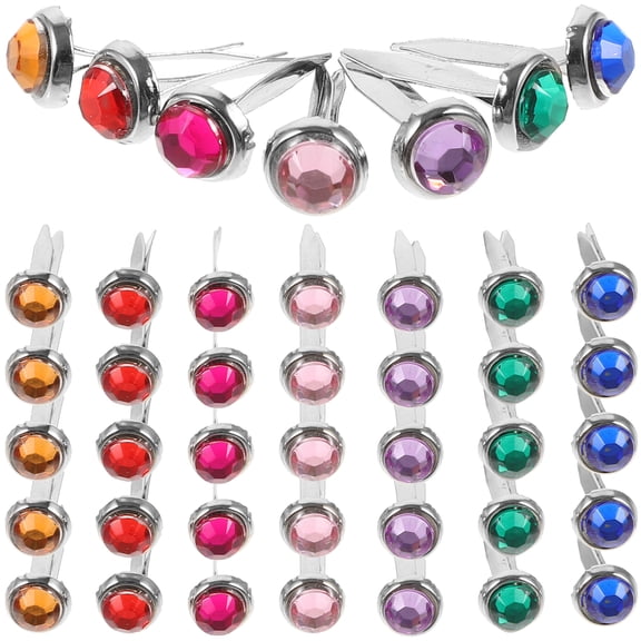 LOLIPPYY 50pcs Two-Legged Mini Brads for Crafts, Paper Brads for Craft Making and Projects