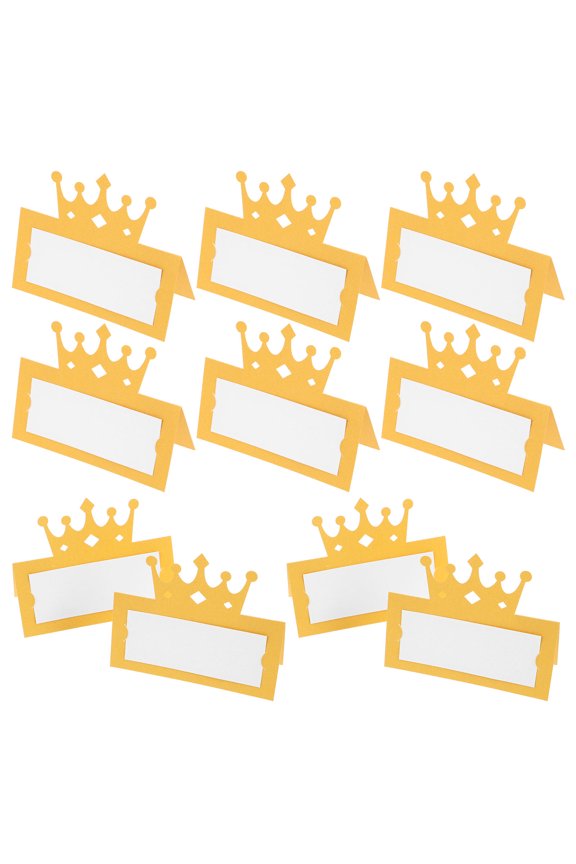 50pcs Wedding Table Sign Golden Paper Name Cards For Table Setting For Guests