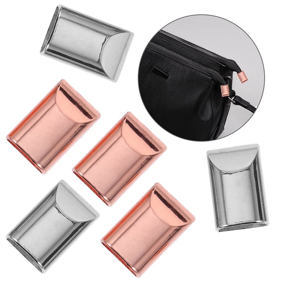 LOLIPPYY 50pcs Zipper End Clips Non Slip Zipper Stoppers for Handbags with Premium Electroplating