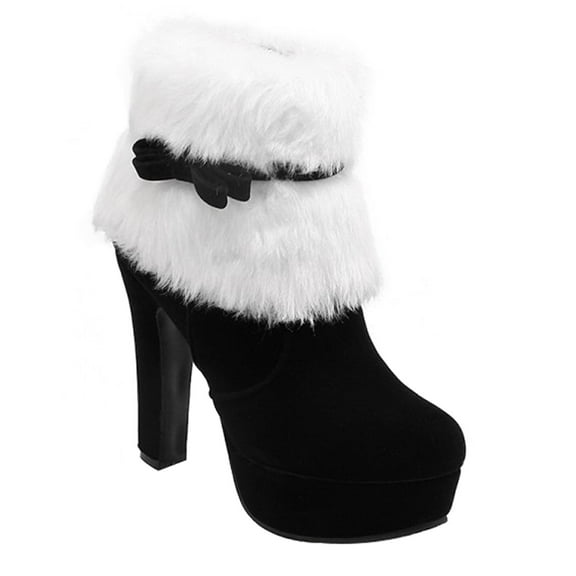 LOLIPPYY 56-Piece Women's Ankle Boots Set with Heels, Nonslip Microfiber Winter Footwear Collection
