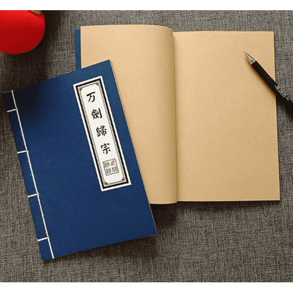 LOLIPPYY 5-Pack Vintage Chinese Martial Arts Style Notebooks with Blank Pages for Homework, Journaling, Diary, and Writing