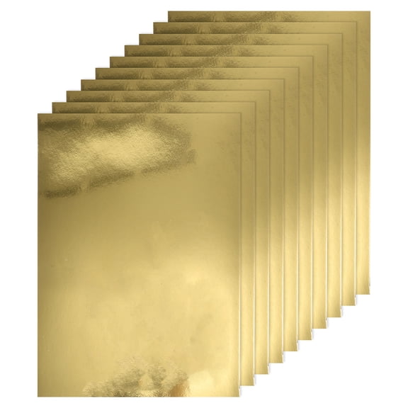 LOLIPPYY 5Packs Gold Mirror Craft Paper for Handmade Cards and Invitations Flexible and Easy to Fold