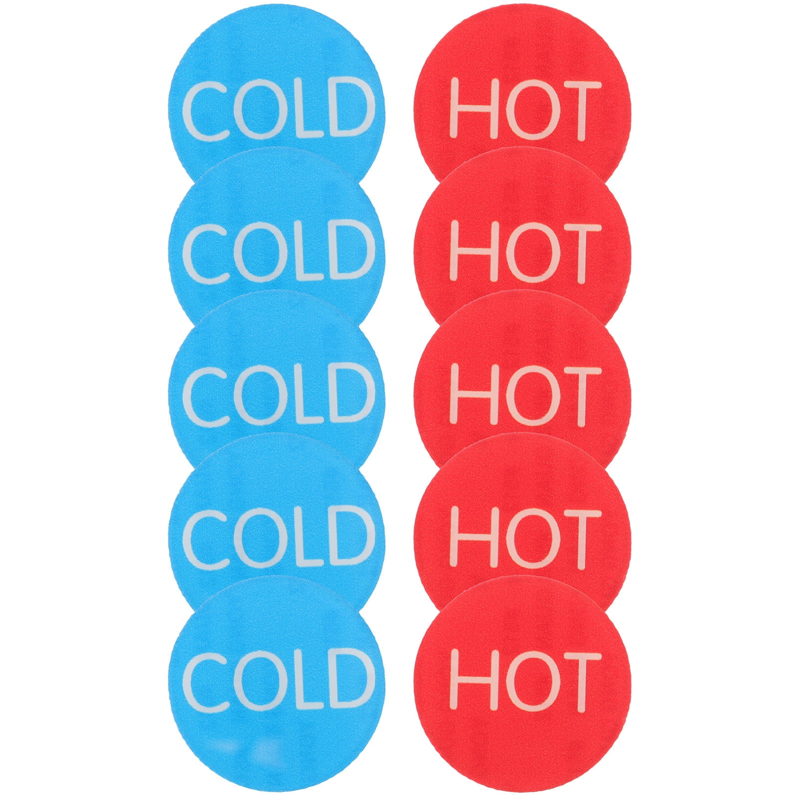 LOLIPPYY 5Pairs Durable Acrylic Hot Cold Indicator Labels for Faucets ...