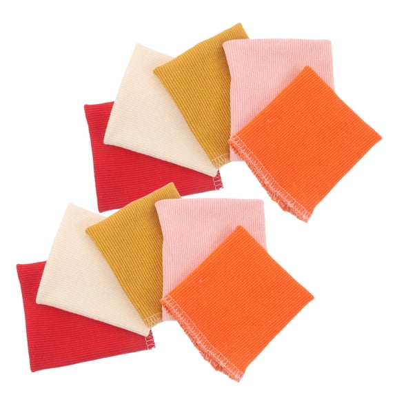 LOLIPPYY 5 Pairs Elastic Ribbed Cotton Sleeve Cuffs in Assorted Colors, Knit Fabric for Sewing Jackets and Apparel