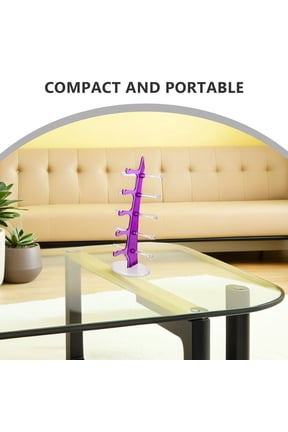 5-Pack Plastic Sunglass Organizer Rack for Eyewear Display and Space Saving Storage