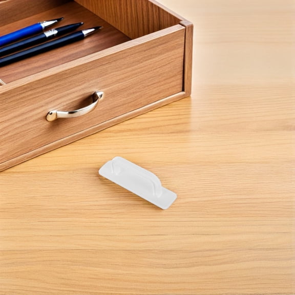 LOLIPPYY 5Pairs White Self Adhesive Door Pulls Stick on Cabinet Handles for Home Use