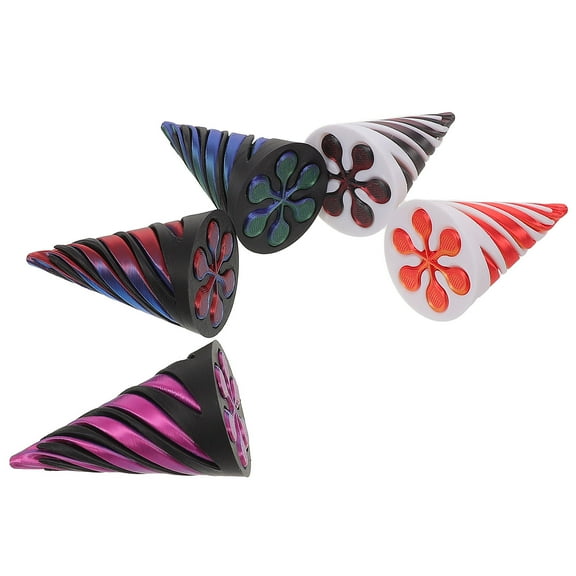 LOLIPPYY Set of 5 3D Printed Spiral Cones with Vivid Colors for Enhanced Sensory Stimulation