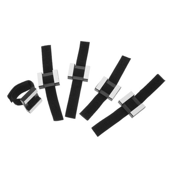 LOLIPPYY 5Pcs Adjustable Microphone Clip Holder for Wireless Mics with Touch Fastener Black Lightweight Design