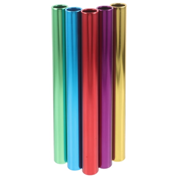 LOLIPPYY 5Pcs Anti Skid Aluminum Relay Baton for School Track Relay and Athletic Training Events