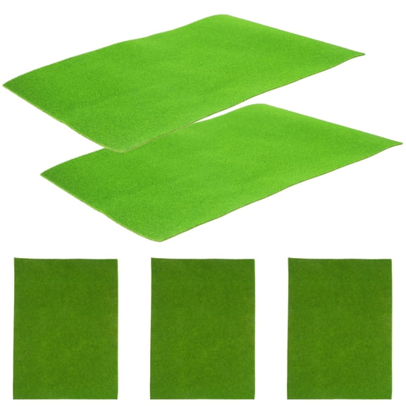 LOLIPPYY 5-Pack Light Green Artificial Turf Pads for Sand Table Model Lawn Turf Supply