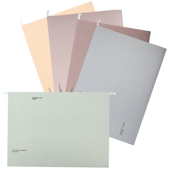 LOLIPPYY 5Pcs Assorted Color Portable Hanging File Folder Convenient Storage for Home and Office