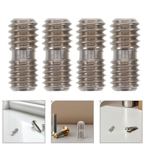 LOLIPPYY 5Pcs Auto Dent Repair Screw Set Grey with Metric M8 to 5 16 Adapter for Paintless Dent Removal