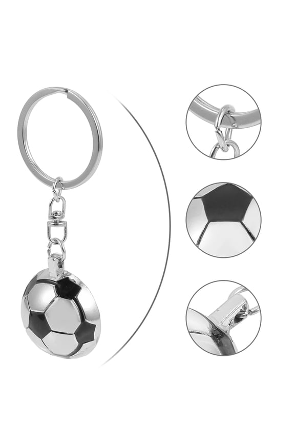 5-Pack Keychain Set, Assorted Color Metal Key for Daily Use and Fan Gear Accessories