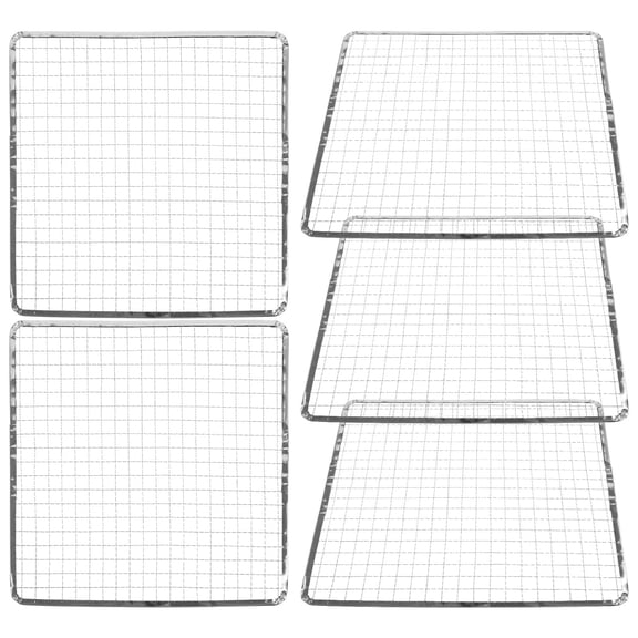 LOLIPPYY 5Pcs Barbecue Grill Grate Stainless Steel Mesh Mat for Camping Cooking