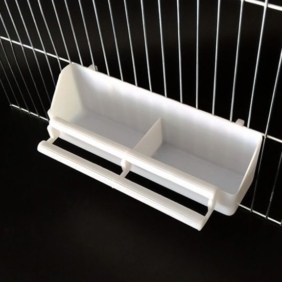 LOLIPPYY 5Pcs Bird Feeder Box White Plastic Parrot Food to Install