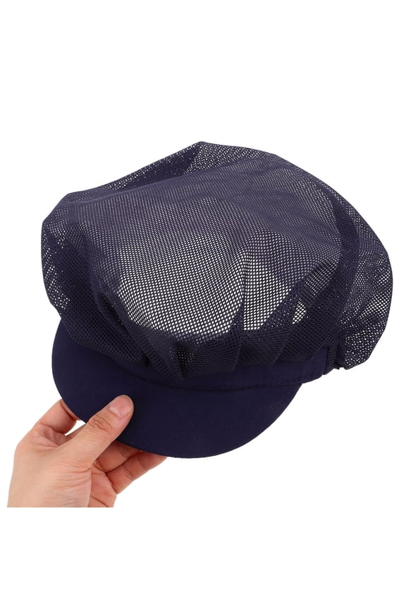 5Pcs Black Adjustable Chef Beanie Caps Breathable Mesh Kitchen Cooking Hats for Adults