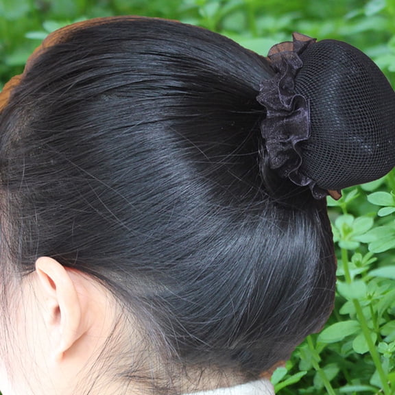 LOLIPPYY 5Pcs Black Dancing Hair Bun Nets Breathable Lightweight Hair Covers for Ballet Gymnastics Wedding Use