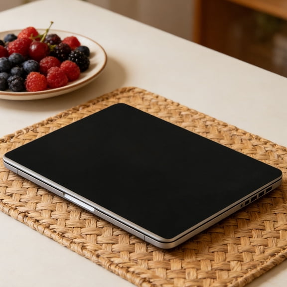 LOLIPPYY Black PVC Laptop Decal, Scratch Resistant and Anti-Oil, for Daily Use 5Pcs