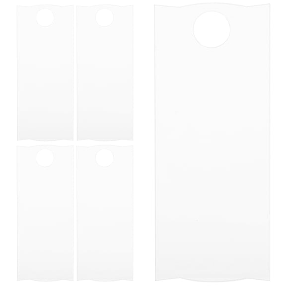 LOLIPPYY 5Pcs Blank Acrylic Sublimation Name Plates for Tumblers with Hole for Easy Attachment
