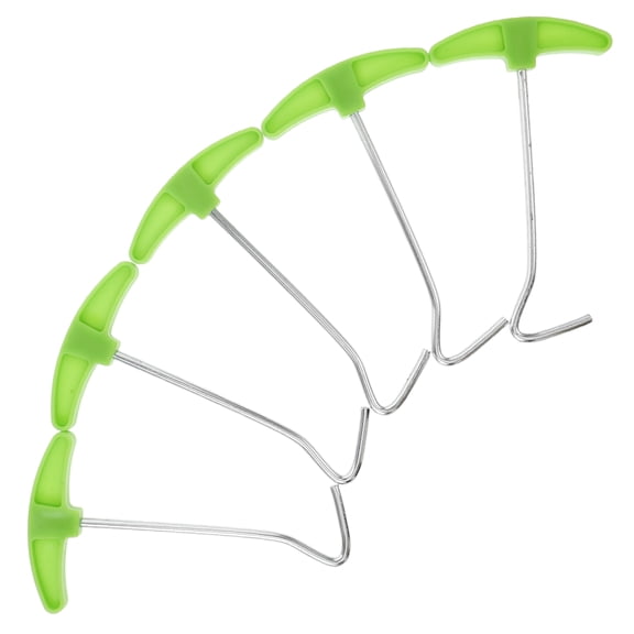 LOLIPPYY 5Pcs Camping Tent Peg Puller Tool with Sturdy Build for Easy Stake Removal Green