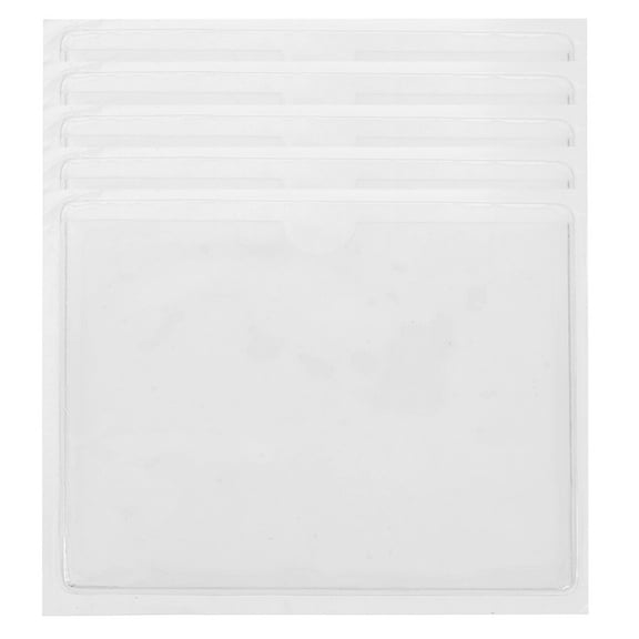 LOLIPPYY 5Pcs Clear Adhesive Pocket Holders Self-Adhesive Design For Office Use