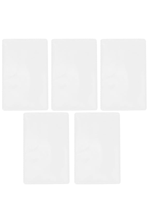 5-Pack Clear Credit Card Sleeves Ultrathin Plastic Holder Protectors for Wallet and ID Cards