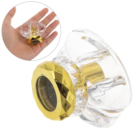 LOLIPPYY 5Pcs Clear Decorative Perfume Bottle Caps for Spray Bottles Leak Proof and Refillable