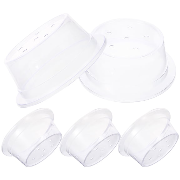 LOLIPPYY 5Pcs Clear Plastic Cake Dome Food Cover Protective Lid for Party and Home Use