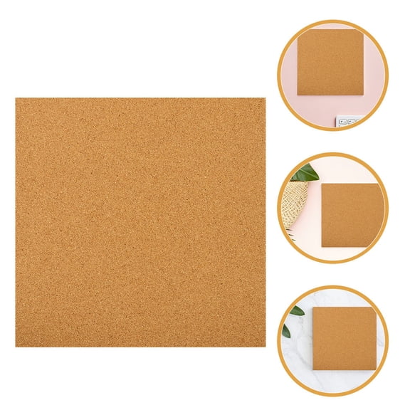 LOLIPPYY 5Pcs Cork Bulletin Board Light Brown Square Design For Home Office And School