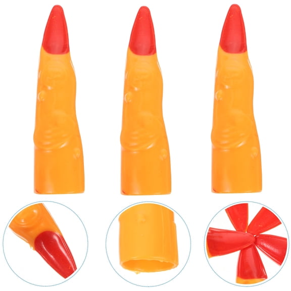LOLIPPYY 5Pcs Creepy hand Yellow Plastic Fake Fingers Costume Prop For Carnival