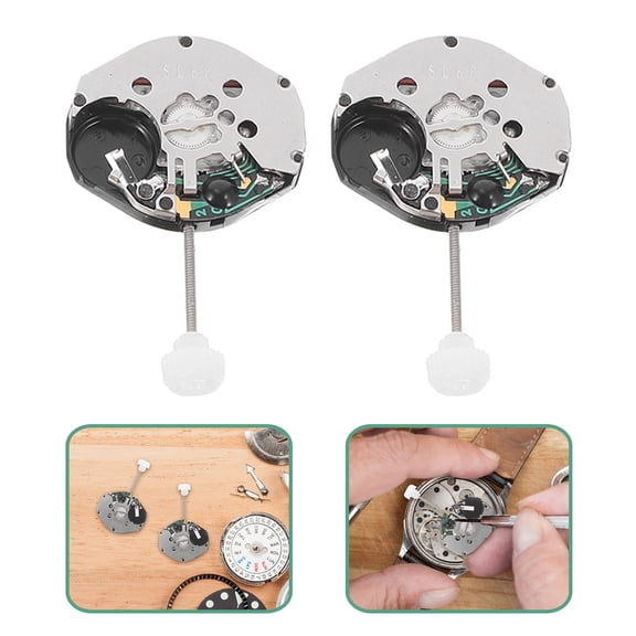 LOLIPPYY 5-Pack Lightweight Quartz Clock Movements for Accurate and Watch Repair and Restoration