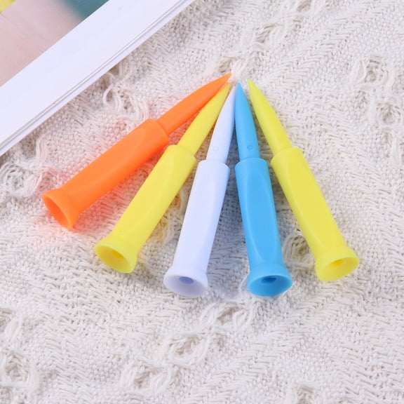 LOLIPPYY 5-Pack Golf Training Tees with Low Friction Plastic Tips for Golf Practice Equipment