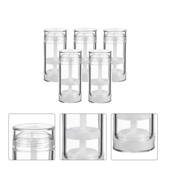 LOLIPPYY 5-Pack Transparent Refillable Empty Containers for Creams and Deodorants, Portable Storage for Home and Travel Use