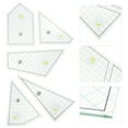 Versatile Ruler LOLIPPYY 5Pcs Multi Color Quilting Rulers and Templates Durable ...