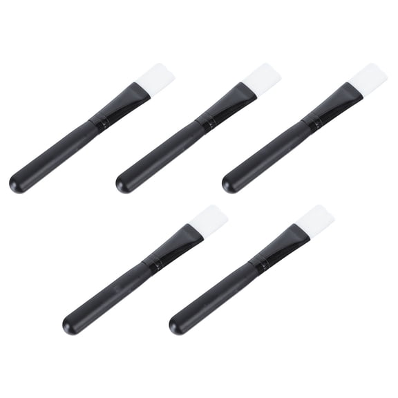 LOLIPPYY 5Pcs Facial Mask Brush Black Soft Bristle Face Beauty Tool for Home Use
