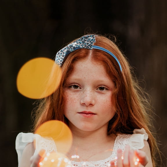 LOLIPPYY 5Pcs Fashion Hair Bands Leopard Printing with Breathable Cloth Great for Going Out