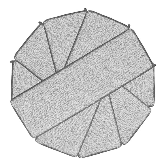 LOLIPPYY 5-Pack Grey Microfiber Mop Pads Replacement for Stone Concrete Floor Cleaning and Dust Removal