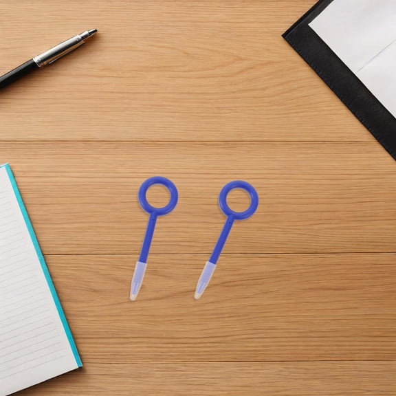 LOLIPPYY 5Pcs Flexible Safety Pen Blue Retractable Nonlethal Jail Safe Writing Tool for Secure Interview Use