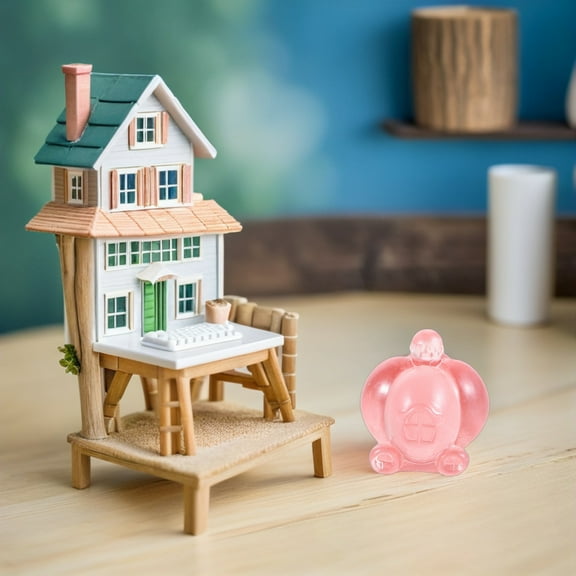 LOLIPPYY 5Pcs Glow In The Dark Pumpkin Sleigh Figurines Assorted Color Tabletop Decor For Fairy Garden Accessories