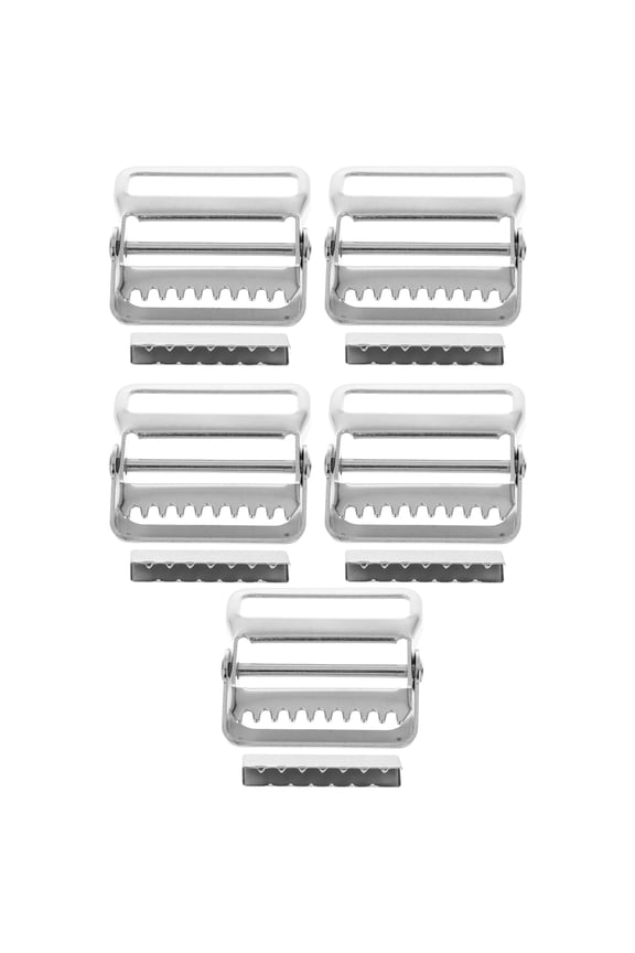 5Pcs Golden Webbing Buckle Set Sleek Design Iron Adjustable for Versatile Applications Clothing