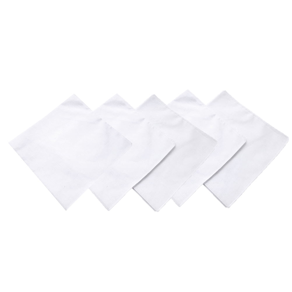 LOLIPPYY 5Pcs Handmade Noserag White Cotton Handkerchief Easy to Clean ...