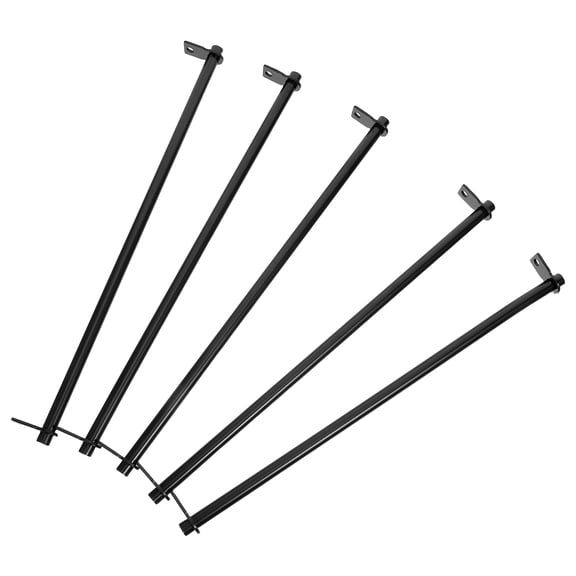 LOLIPPYY 5Pcs Hanging File Folder Rails Double Ended Black Metal Rods for Home Filing Cabinet