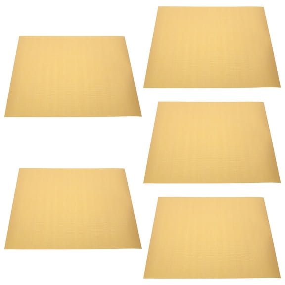 LOLIPPYY 5Pcs Heat Barbecue Mats Golden Glass Fiber Resistant to Stains Kitchen Baking Mats for Home Use